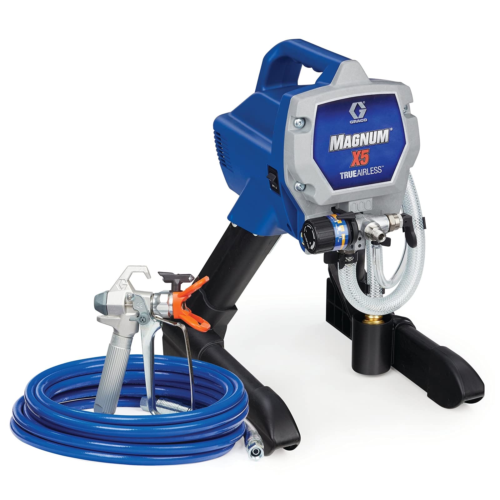Graco Magnum 262800 X5 Stand Airless Paint Sprayer, Blue & 243041 Magnum 15-Inch Tip Extension, Gray